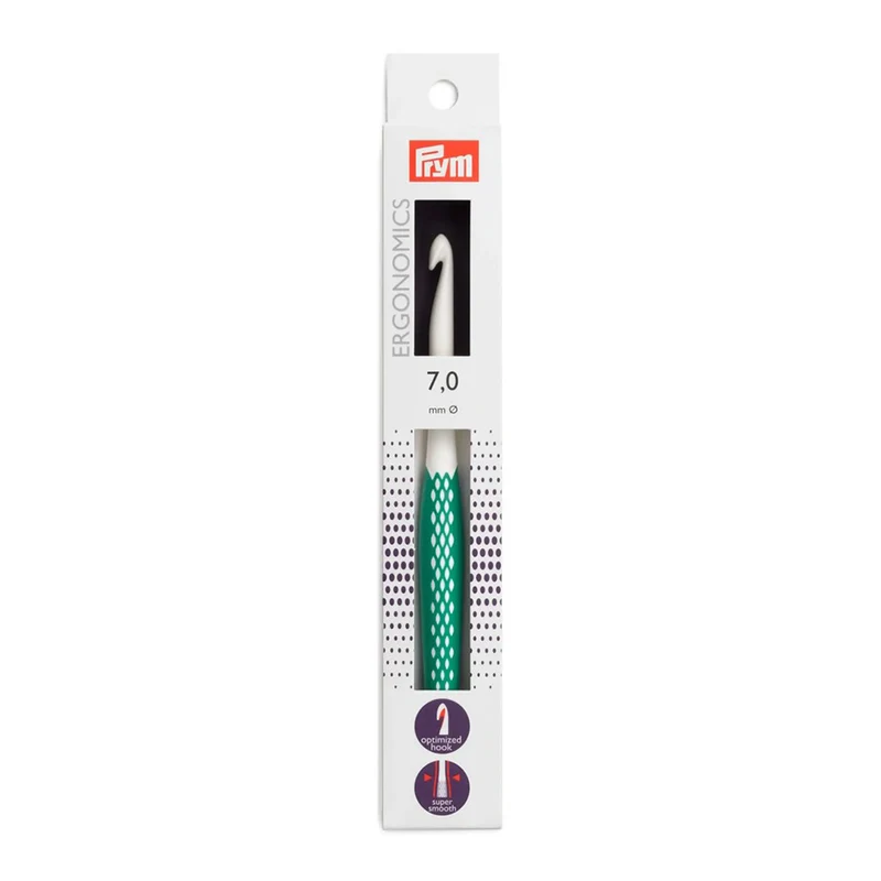 Prym Wolhaaknaald Ergonomisch 17 cm 7,00 mm Bladgroen