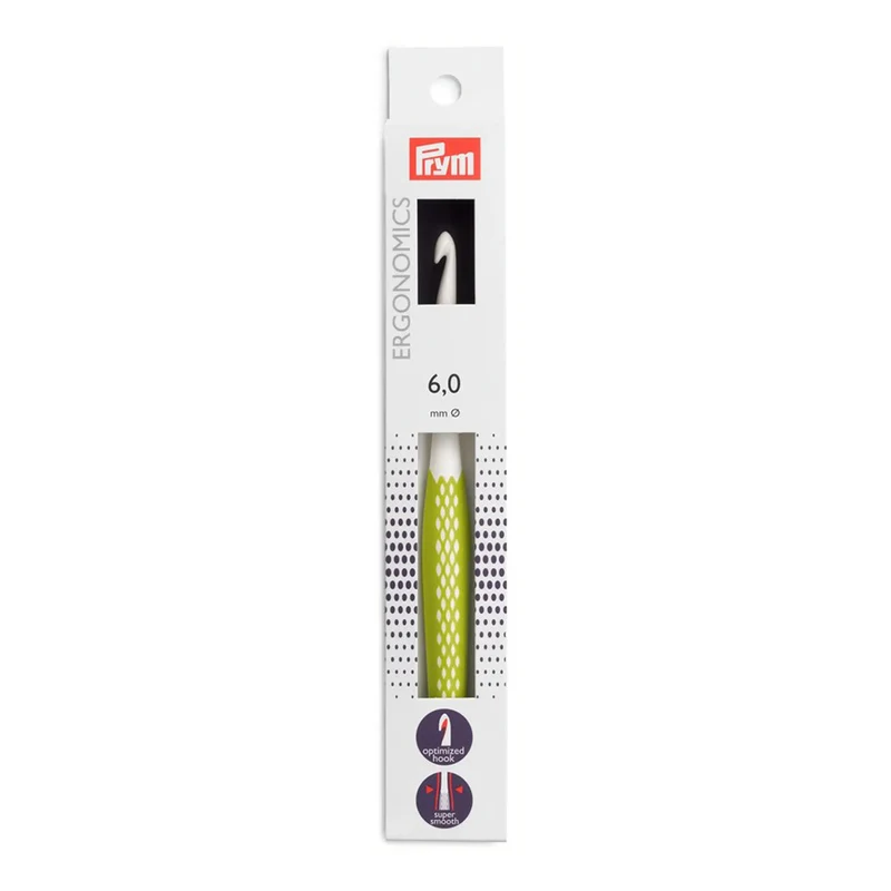 Prym Wolhaaknaald Ergonomisch 17 cm 6,00 mm Limoengroen