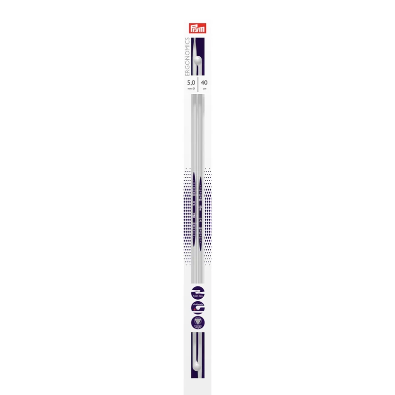 Prym Breinaalden met Knop Ergonomics 40 cm 5,00 mm