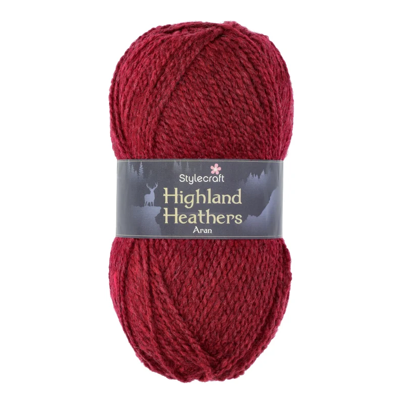 Stylecraft Highland Heathers Aran 3770 Steward Red