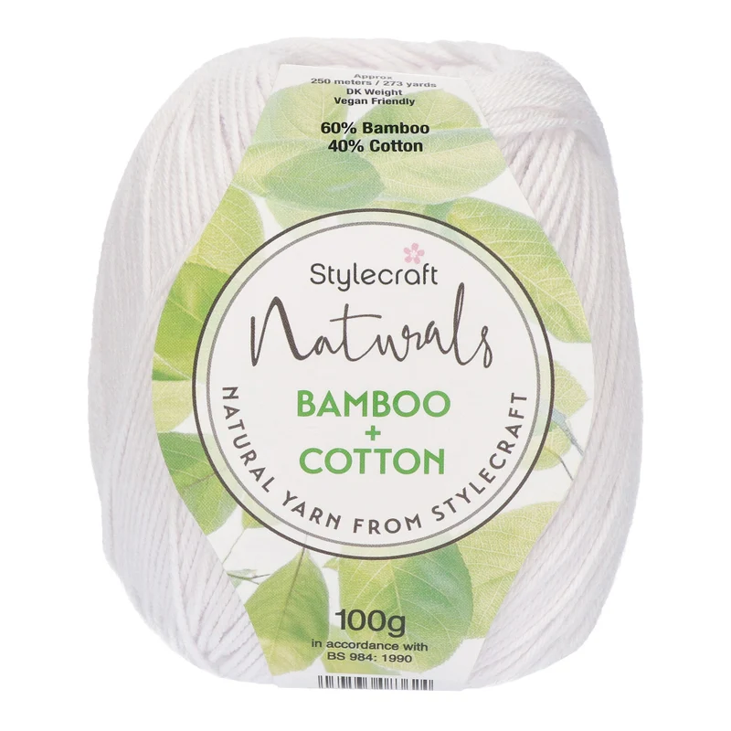Stylecraft Naturals - Bamboo + Cotton DK 7127 Chalk