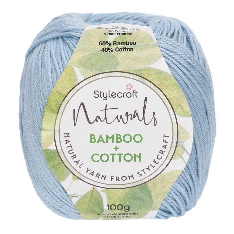 Stylecraft Naturals - Bamboo + Cotton DK 7162 Powder Blue