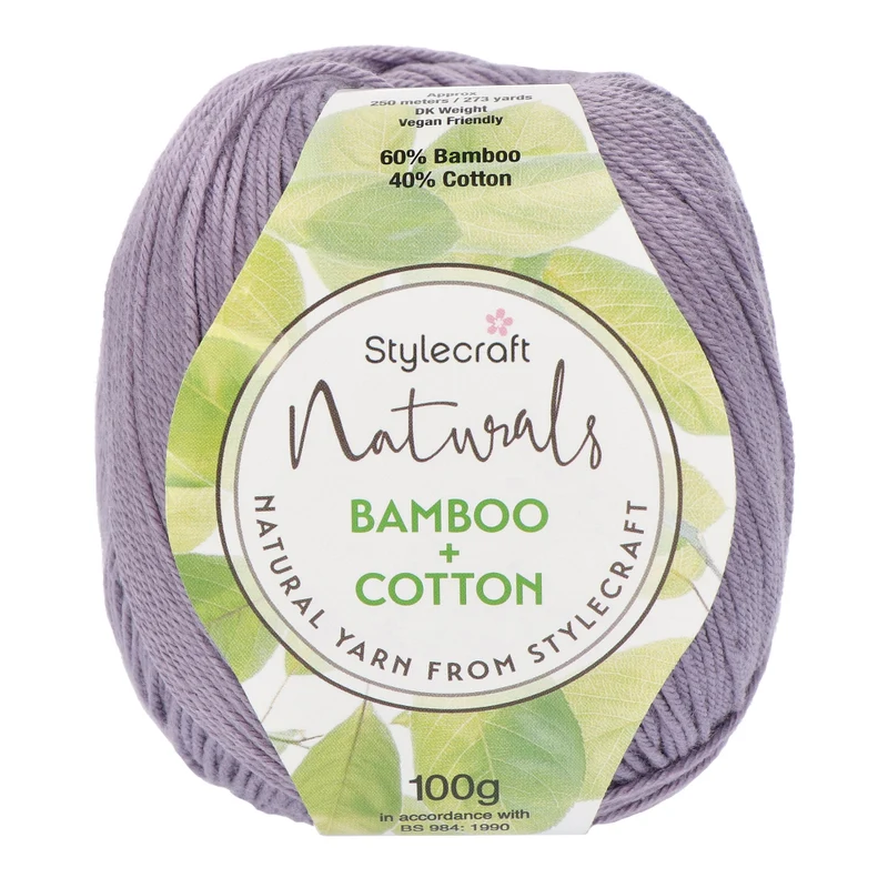 Stylecraft Naturals - Bamboo + Cotton DK 7163 Lavender