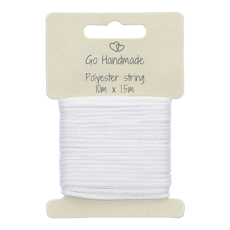 Go Handmade Polyester Koord 6 Wit