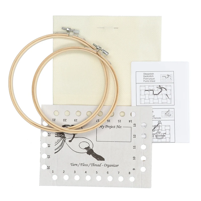 Restyle Set Borduurstof Aïda 54 (14 ct.) incl. Borduurringen 087 Off-white