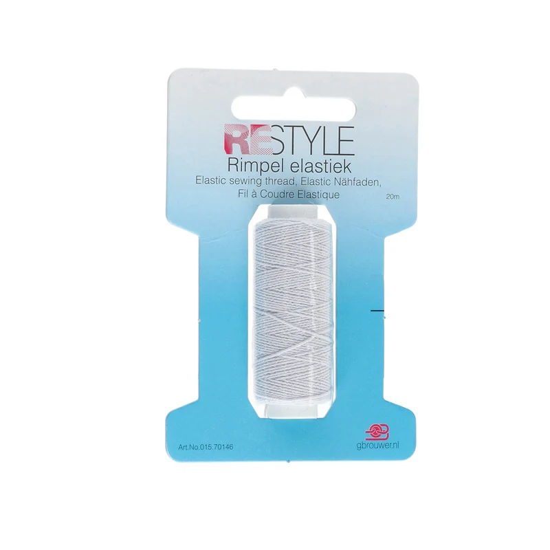 Restyle Rimpel Elastiek 20 meter 009 Wit