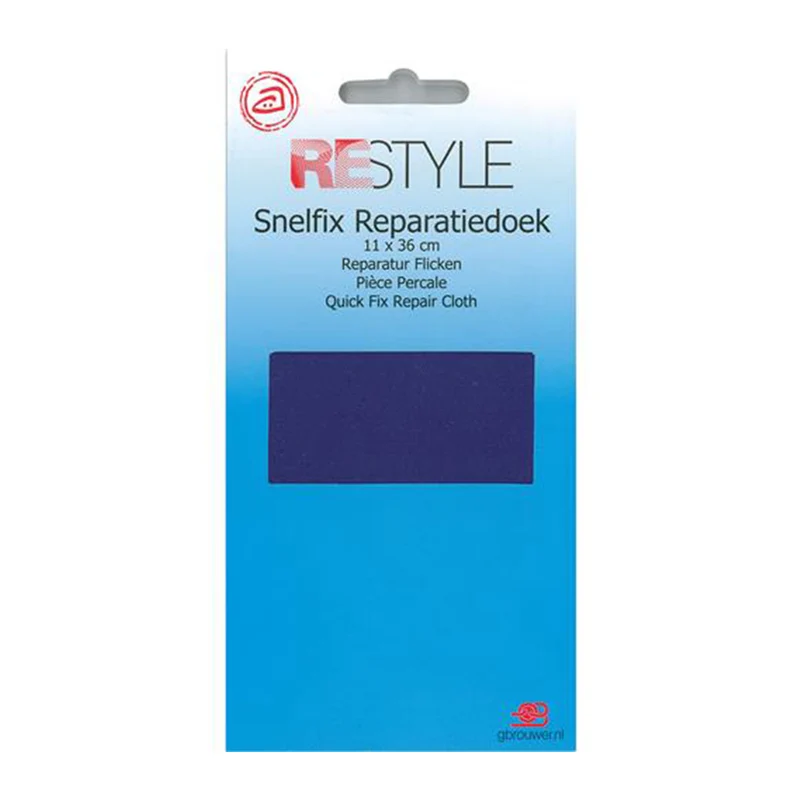 Restyle Snelfix Reparatiedoek 11 cm x 36 cm Opstrijkbaar 215 Blauw