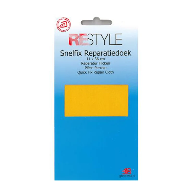 Restyle Snelfix Reparatiedoek 11 cm x 36 cm Opstrijkbaar 645 Geel