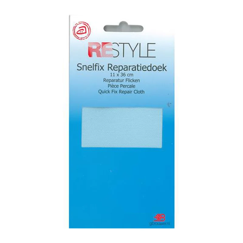 Restyle Snelfix Reparatiedoek 11 cm x 36 cm Opstrijkbaar 259 Lichtblauw