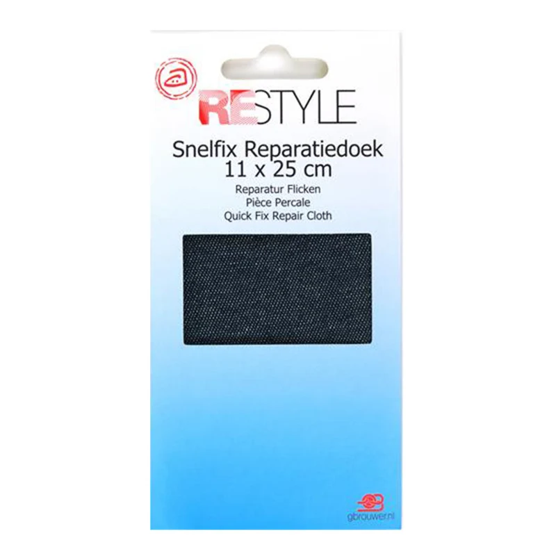 Restyle Snelfix Reparatiedoek Jeans 11 cm x 36 cm Opstrijkbaar 210 Denim Blauw