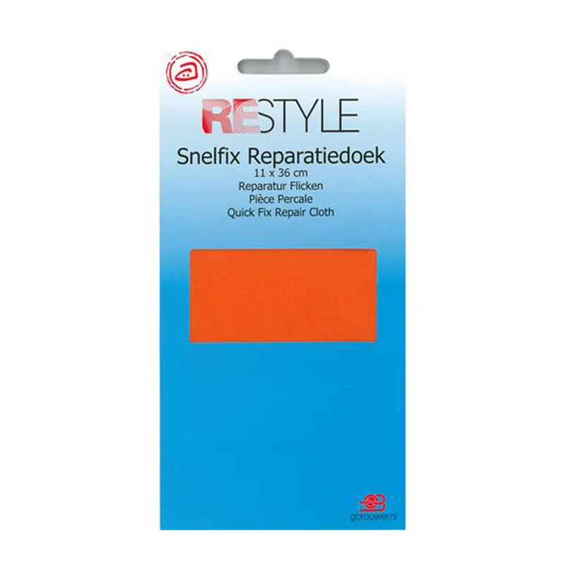 Restyle Snelfix Reparatiedoek 11 cm x 36 cm Opstrijkbaar 693 Oranje