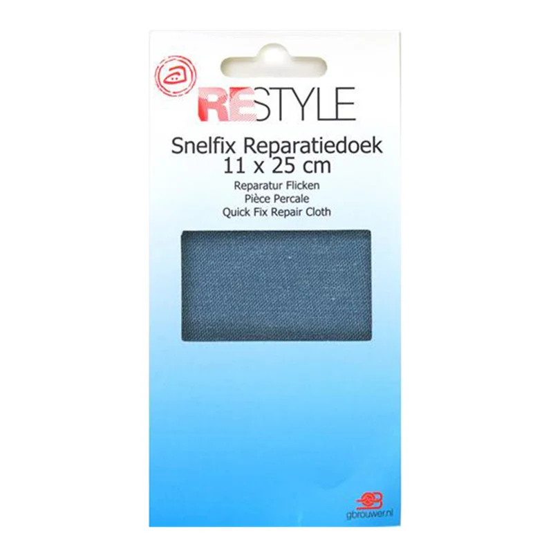 Restyle Snelfix Reparatiedoek Jeans 11 cm x 36 cm Opstrijkbaar 235 Lichtblauw