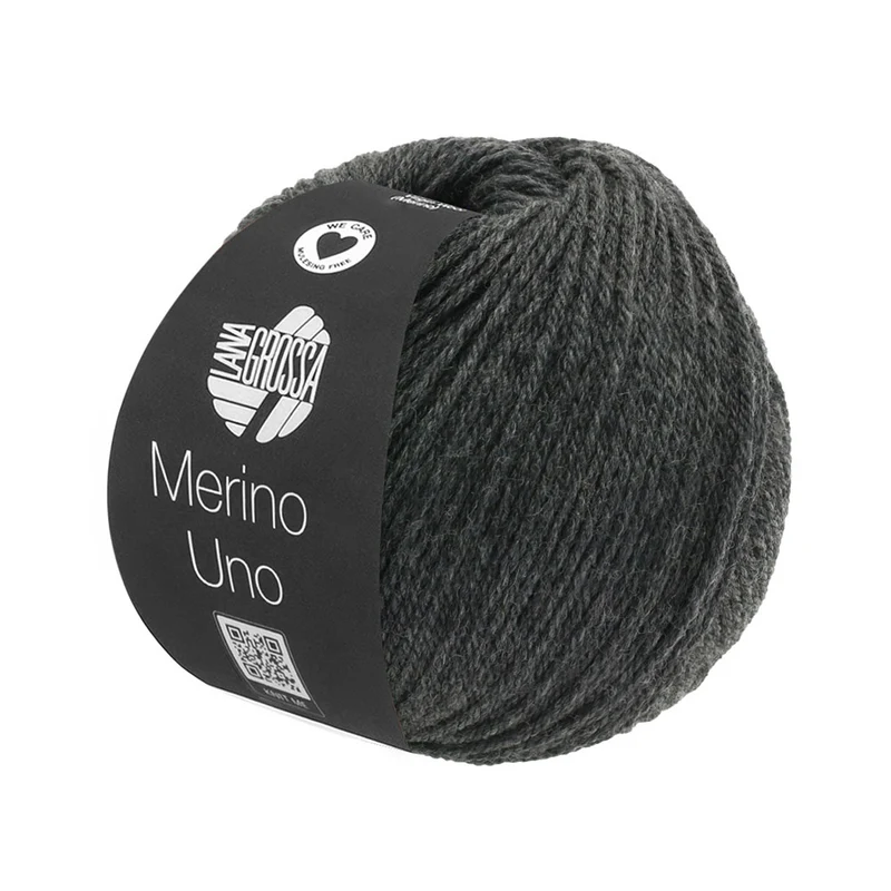 Lana Grossa Merino Uno 011 Donkergrijs