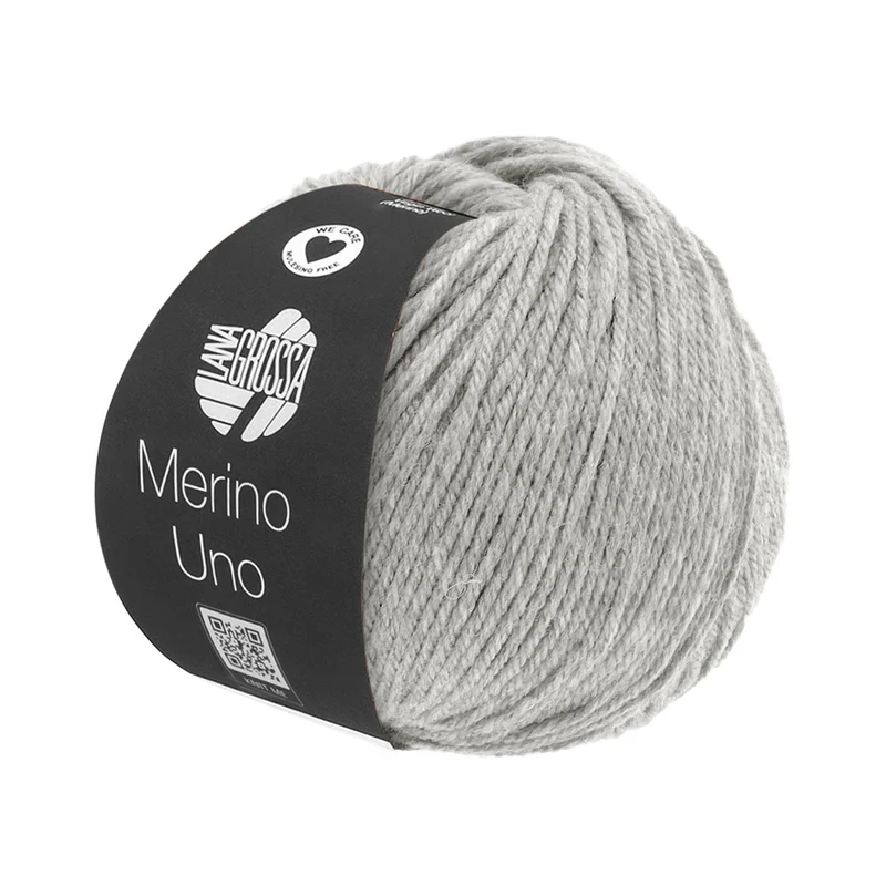 Lana Grossa Merino Uno 010 Lichtgrijs