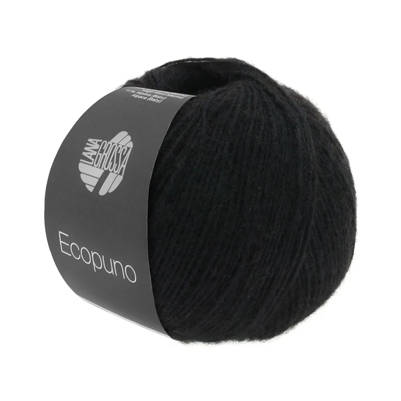 Lana Grossa Ecopuno 016 Zwart