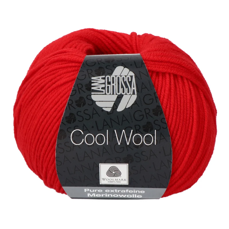 Lana Grossa Cool Wool 417 Lichtgevend rood