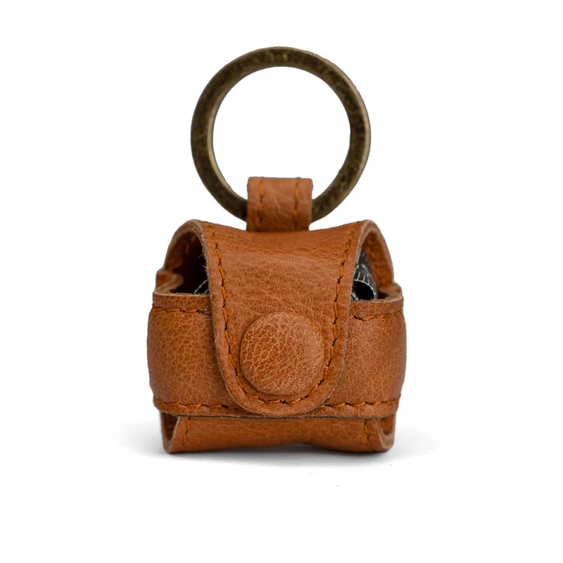 MUUD Malmö Whisky - Handgemaakt leren etui voor meetlint 3x4x2.3cm