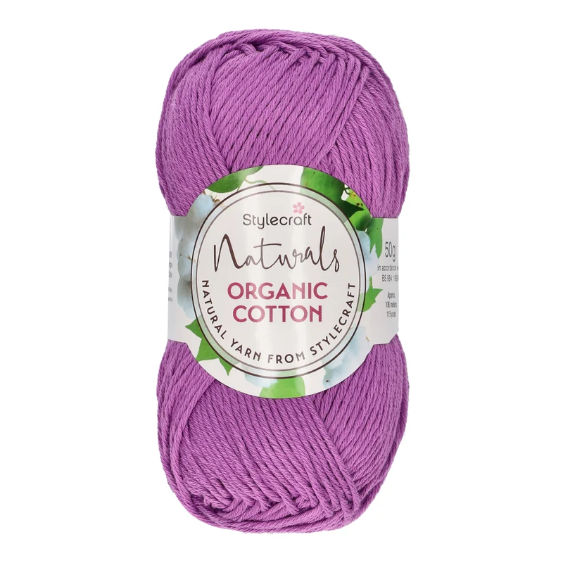 Stylecraft Naturals - Organic Cotton DK 7185 Amethyst