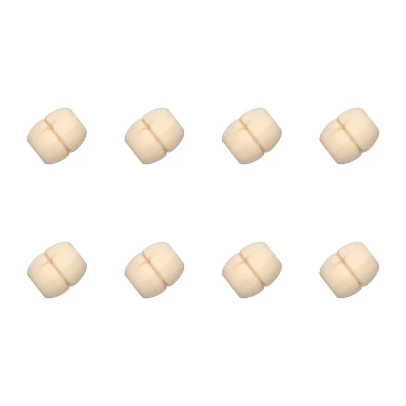 Rico Macramé Houten Kralen 19x22mm Natural - 8 stuks