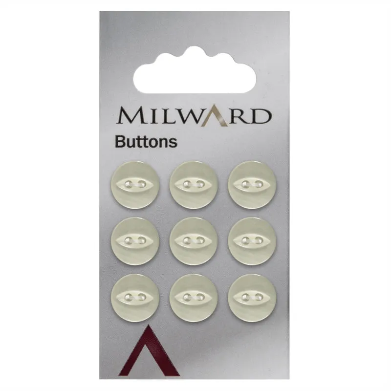 Milward Parelmoer Knoop Lichtgeel 11mm (9 stuks)