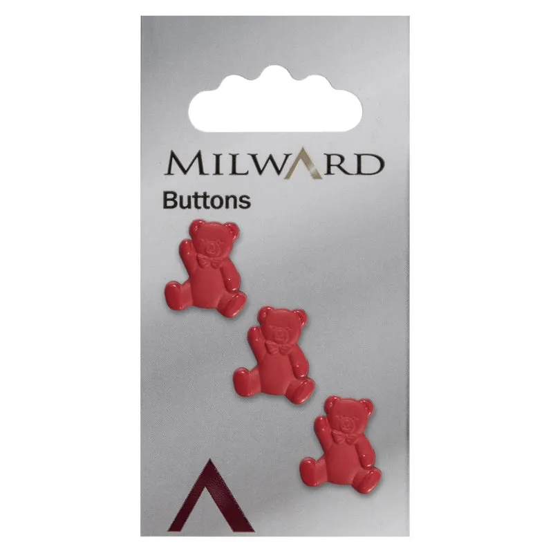 Milward Knoop Beer Rood 17mm (3 stuks)