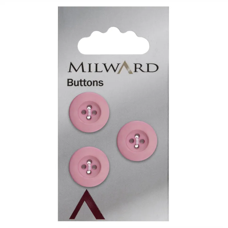 Milward Knoop Mat Roze 17mm (3 stuks)
