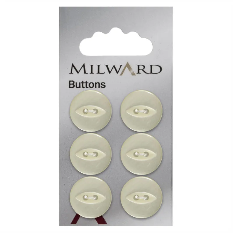 Milward Parelmoer Knoop Lichtgeel 16mm (6 stuks)