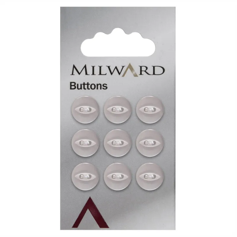 Milward Parelmoer Knoop Lichtroze 11mm (9 stuks)