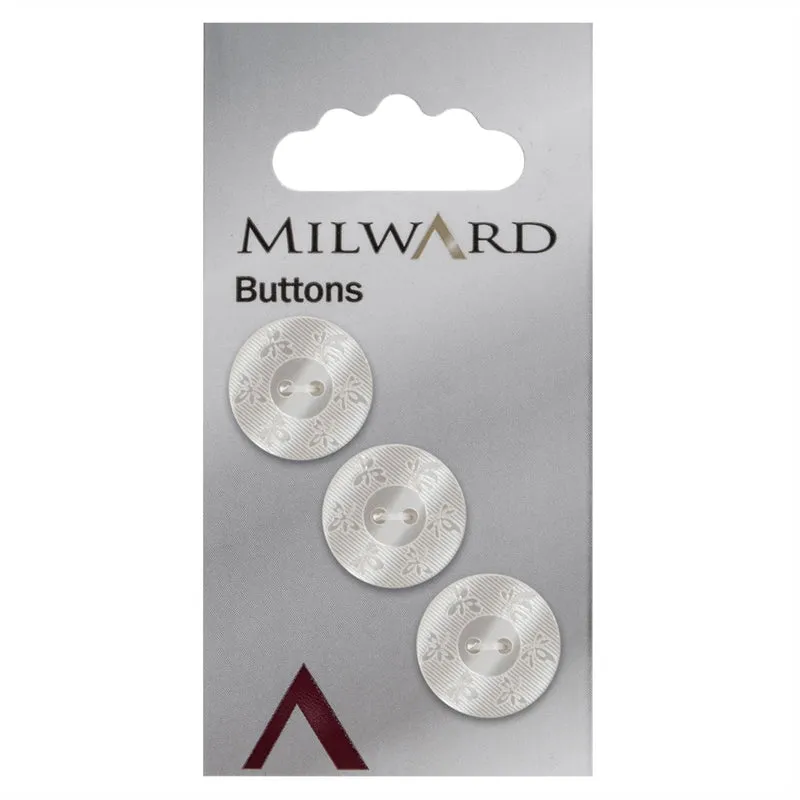 Milward Parelmoer Knoop met Werkje 17mm (3 stuks)
