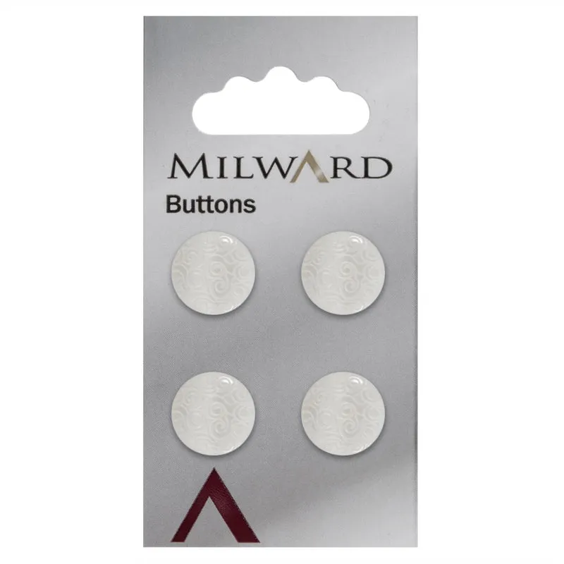 Milward Parelmoer Knoop met Werkje 15mm (4 stuks)