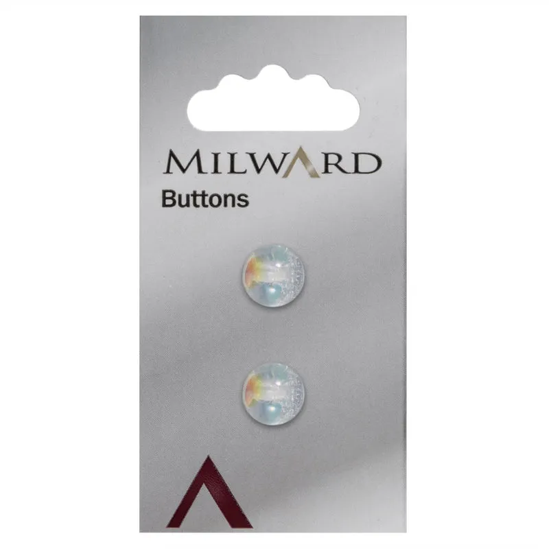 Milward Knoop Glanzende Bol Parelmoer 11mm (2 stuks)
