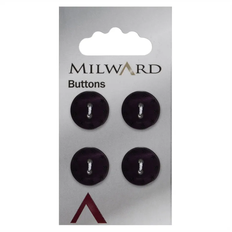 Milward Knoop met Sterretjes Paars 13mm (4 stuks)