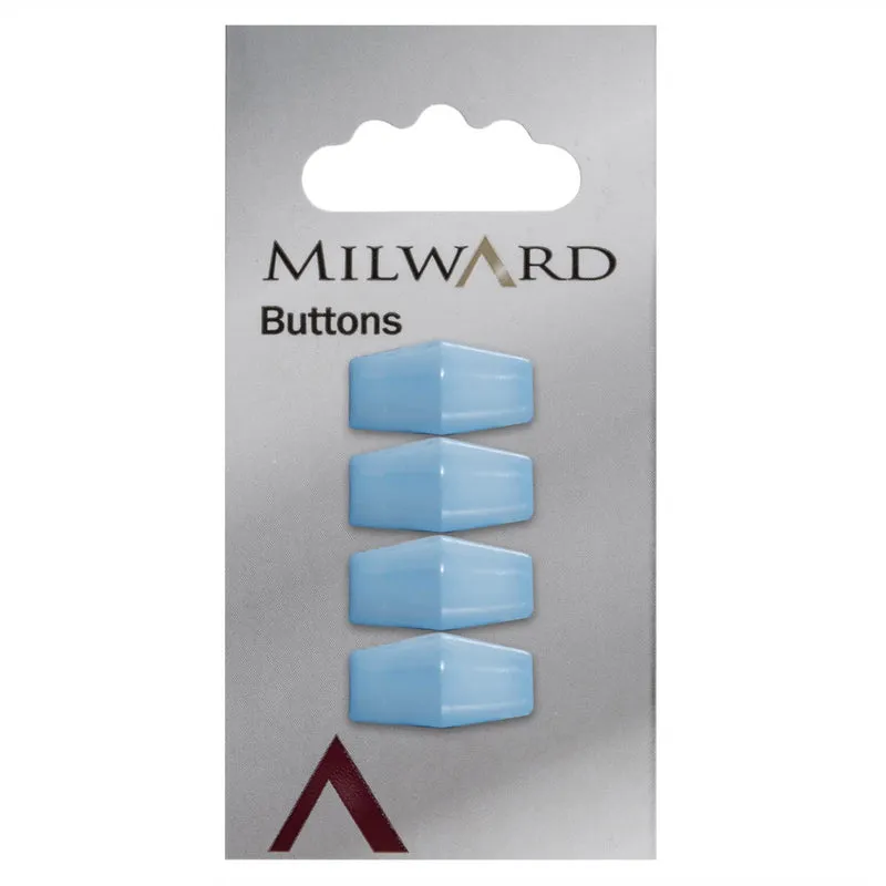 Milward Langwerpige Knoop Lichtblauw 19mm (4 stuks)