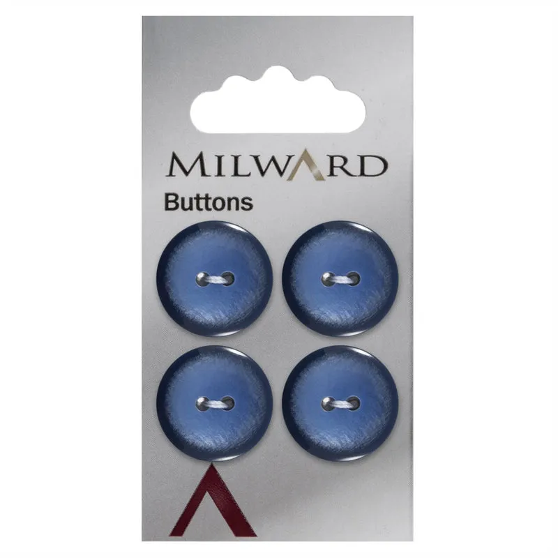 Milward Glans Knoop Donkerblauw 19mm (4 stuks)