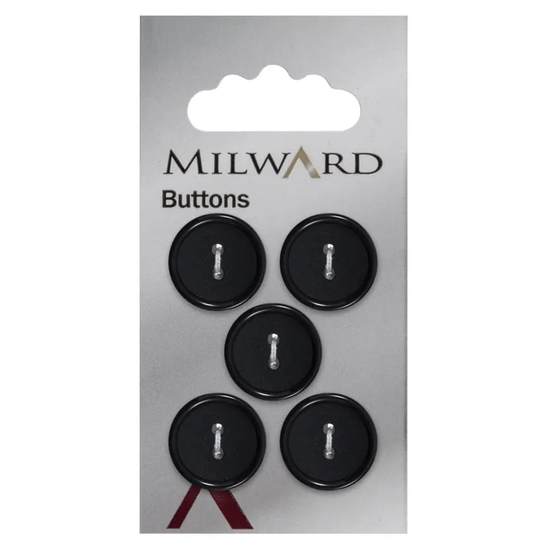 Milward Knoop Mat Zwart 16mm (5 stuks)