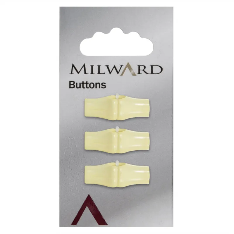 Milward Langwerpige Knoop Geel 25mm (3 stuks)