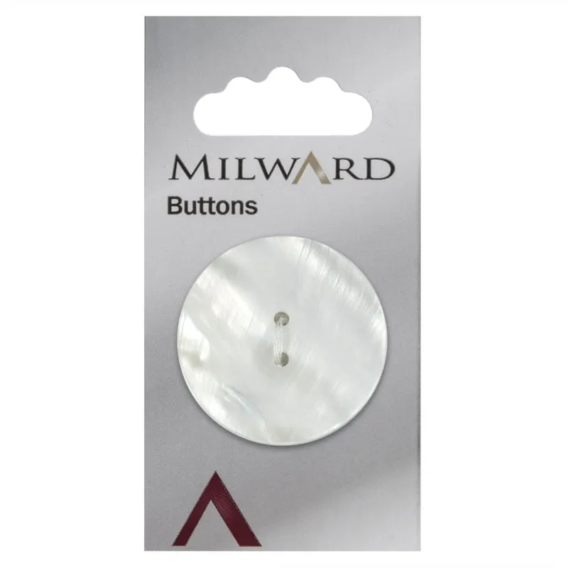Milward Knoop Parelmoer met Reliëf 34mm (1 stuk)