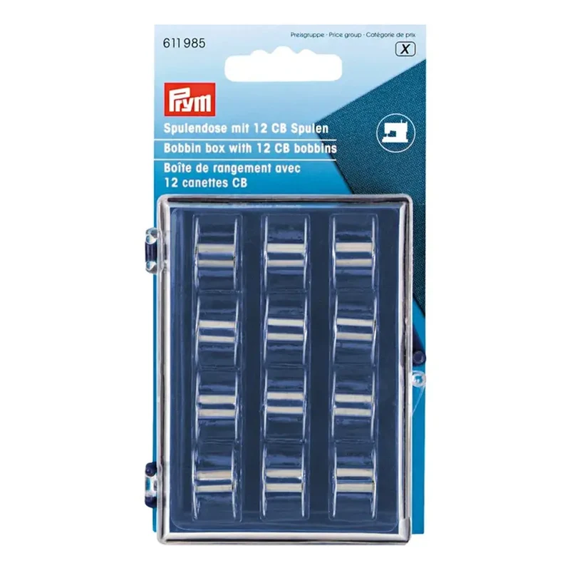 Prym Spoelendoos Gevuld met 12 CB Metaalspoelen