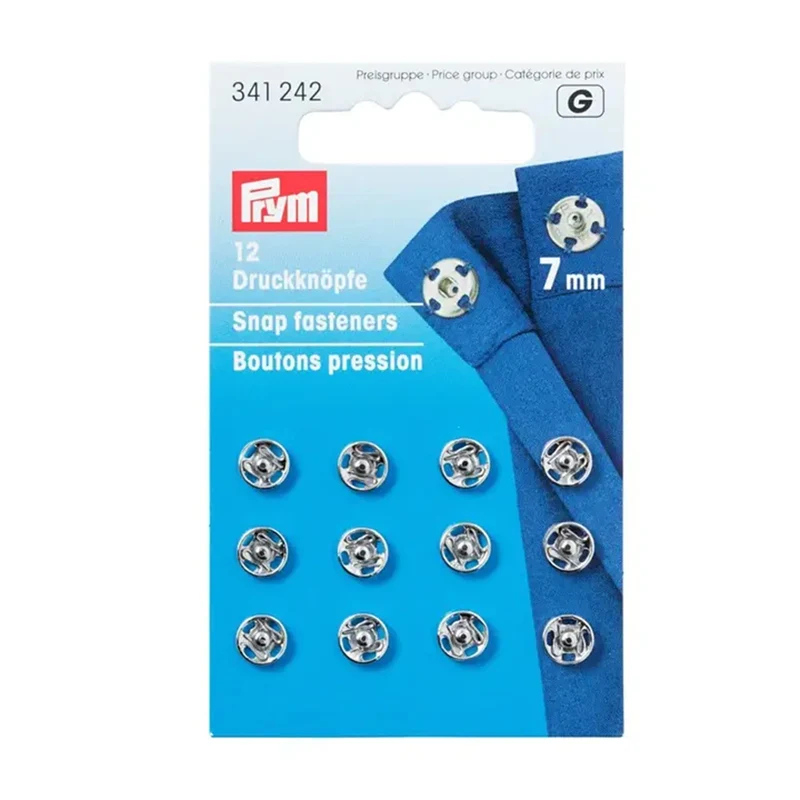 Prym Aannaaidrukknopen Zilver 7 mm