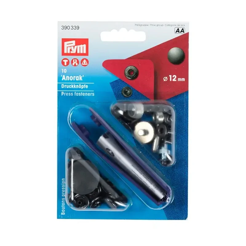 Prym Naaivrije Drukknopen Anorak 12 mm 01 Oudmessing