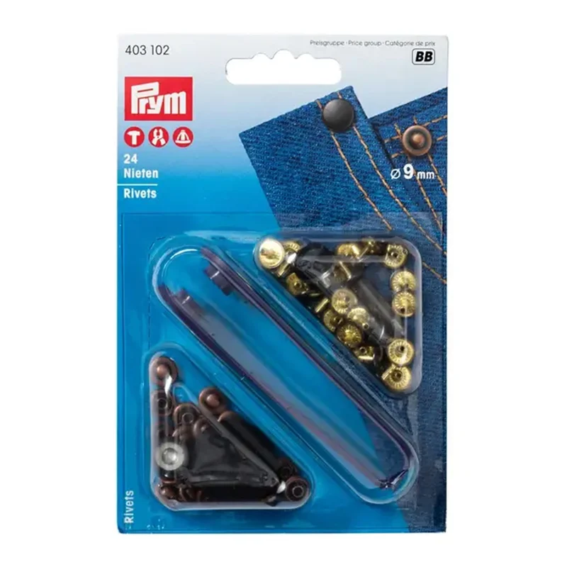 Prym Siernieten 9 mm 02 Oudkoper / Gebronsd