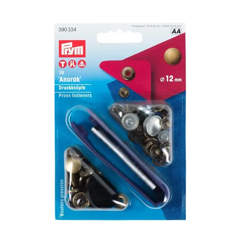 Prym Naaivrije Drukknopen Anorak 12 mm 02 Gebronsd