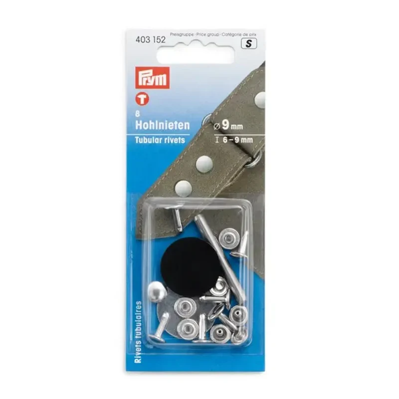 Prym Holle Nieten voor Materiaaldikte 6 - 9 mm Zilver