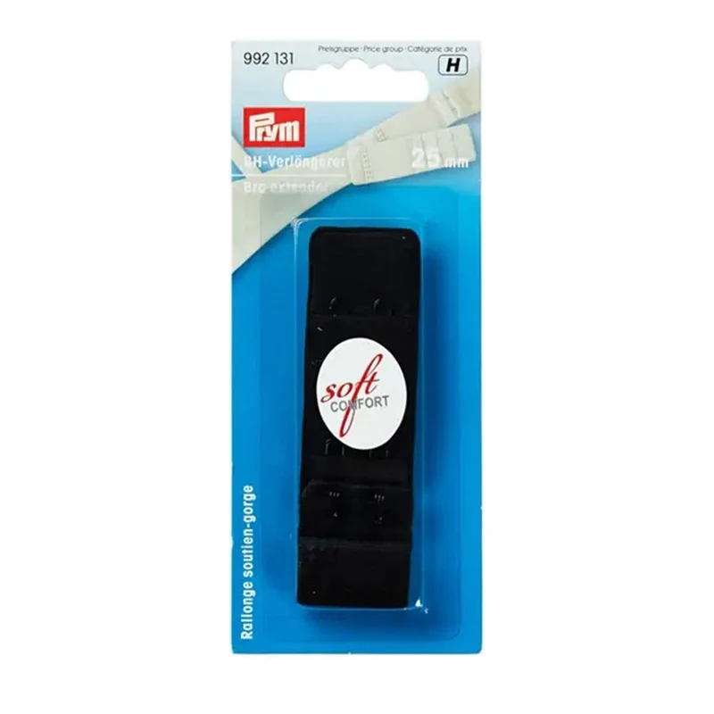 Prym BH-verlengstuk 25 mm 3 x 2 Haken Zwart