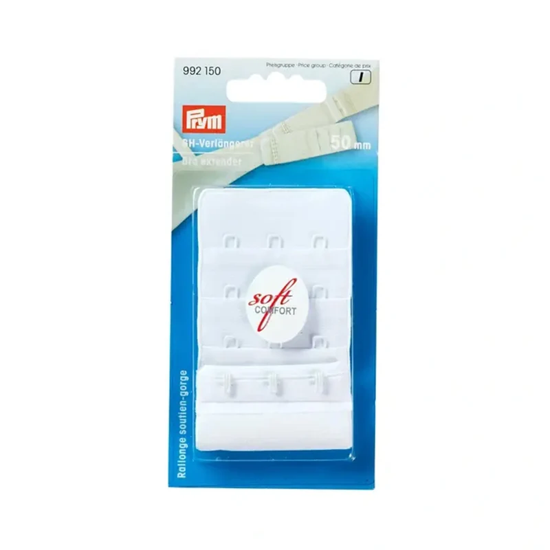 Prym BH-verlengstuk 50 mm 3 x 3 Haken Wit