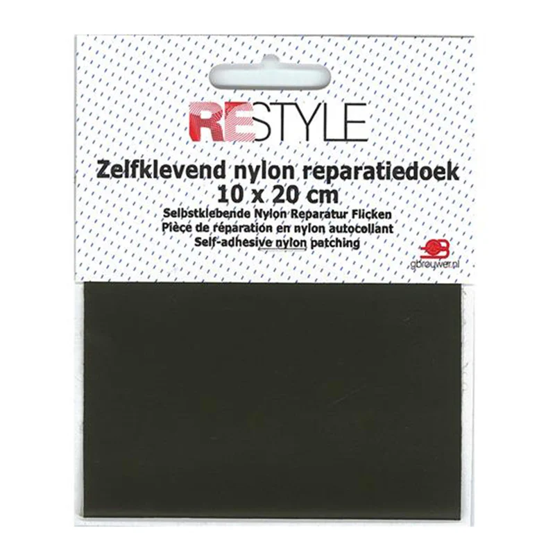 Restyle Reparatiedoek Nylon 10 cm x 20 cm Zelfklevend 542 Olijfgroen