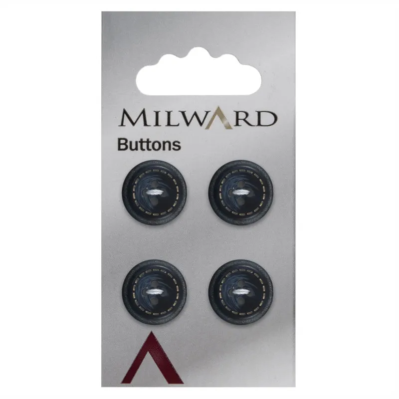 Milward Knoop met Werkje Blauw 15mm (4 stuks)