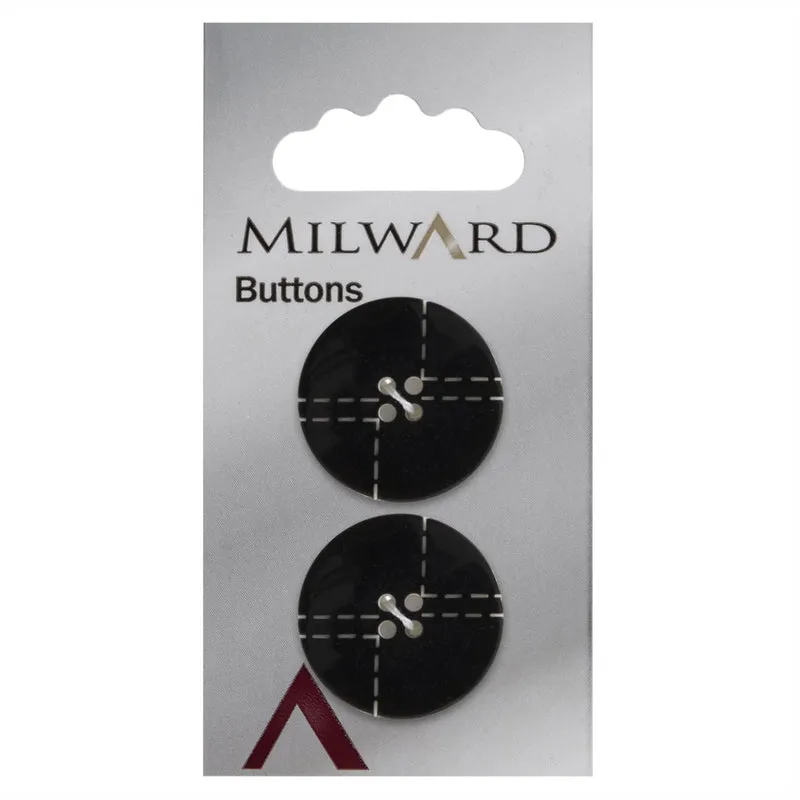 Milward Knoop met Werkje Zwart 25mm (2 stuks)