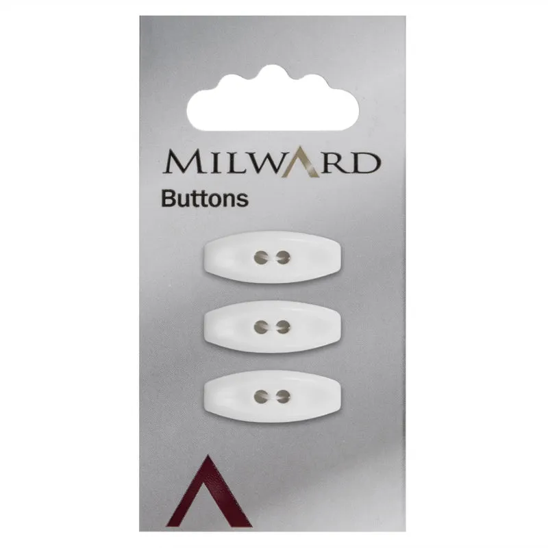 Milward Schakel Knoop Wit 25mm (3 stuks)