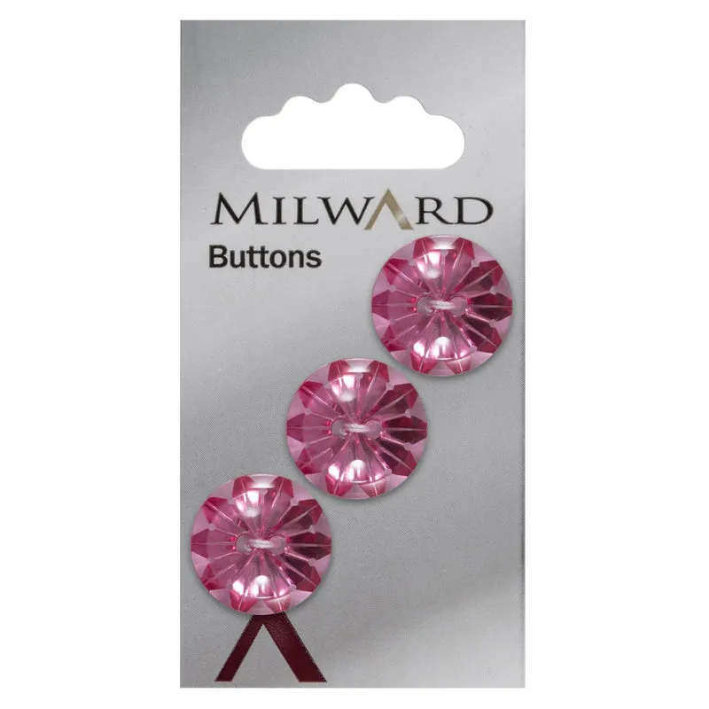 Milward Knoop Roze Ster 17mm (3 stuks)